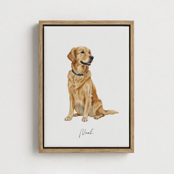 Hand drawn pet watercolor painting