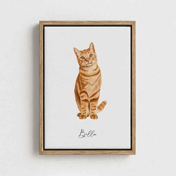 Hand drawn pet watercolor painting